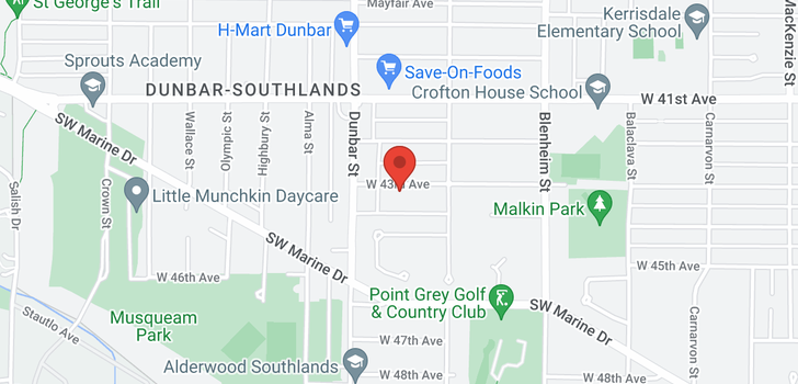 map of 3562 W 43RD AVENUE